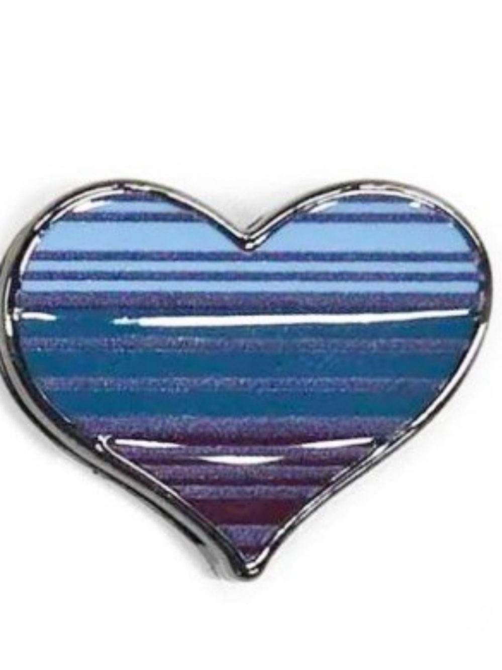 Lug Novelty Bag Charm Love Stripe Heart Blue